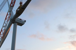 First turbine installed at Vattenfall’s offshore wind farm Horns Rev 3 Horns Rev 3 first turbine