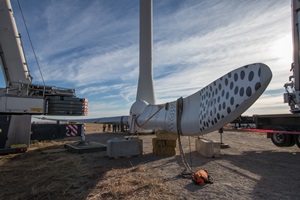 Installation of the SmartBlades2 rotor blades (Courtesy Lee Jay Fingersh, NREL 2343) SmartBlades2