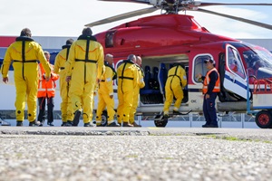 O&M helicopter flights for Deutsche Bucht offshore wind farm operated from Den Helder Airport Deutche Bucht OWF DHA