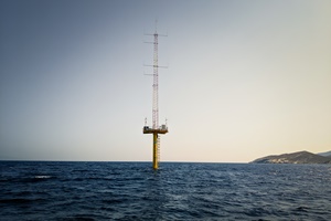 Floating met mast has reached 4 months of continuous operation in Greece Float Mast deployed in Greece