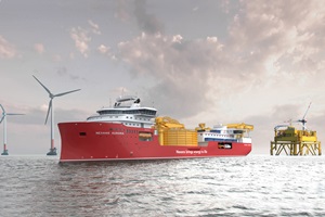Steel cutting for Nexans DP3 cable laying vessel Nexans Cable layer at wind farm