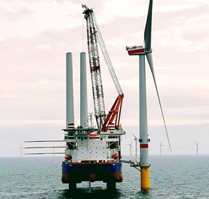 MHI Vestas installs first turbine at Deutsche Bucht offshorewind farm in Germany Northland Deutsche Bucht MH Vestas