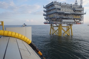 Tekmar cable protection system being installed on Ørsted’s Race Bank offshore wind farm Tekmar CPS Racebank OWF
