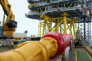 Tekmar Cable Protection System being installed offshore Tekmar Triton Knoll OWF