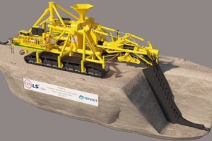Scale model of the Moonfish trenching machine Scale model of the Moonfish trenching machine