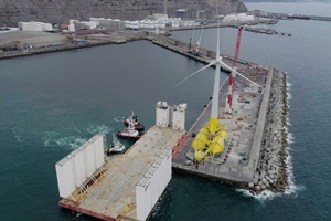 DemoSATH floating unit launched into water DemoSATH load out operation