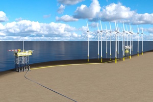 Visualisation platform N05-A and connection to wind farm Riffgat ONE Dyas Rifgat OWF