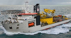 The Cable Laying Vessel Isaac Newton will be conducting cable laying operations for the inter-array cables Isaac Newtown cable laying Vineyard Wind