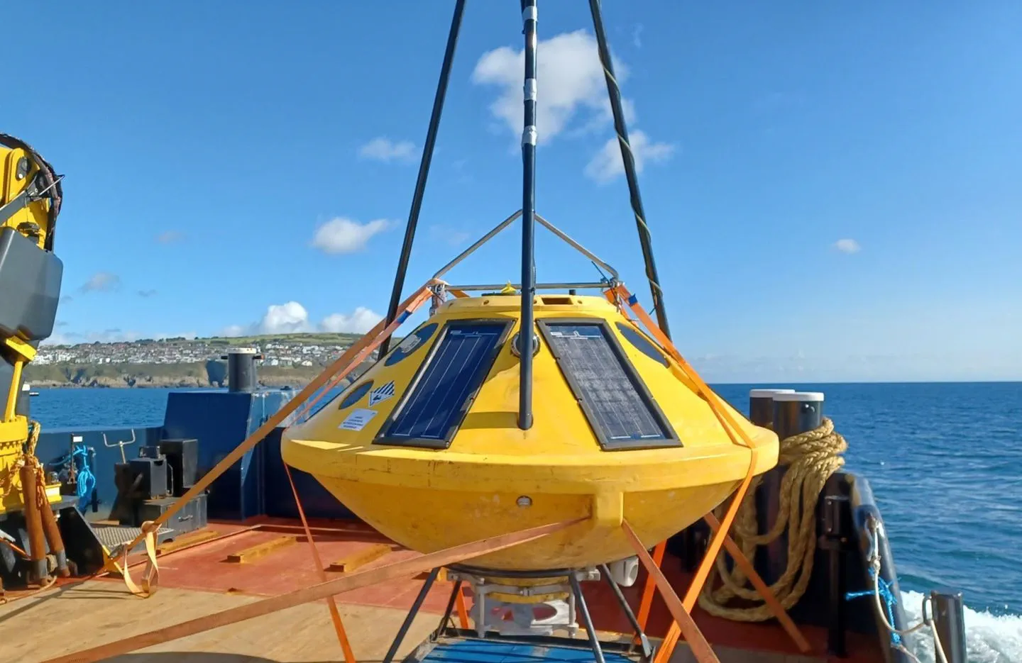 Ørsted deploys survey and temperature measurement buoy in Isle of Man Orsted buoy