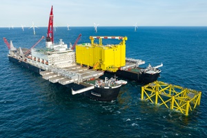 Pioneering Spirit installation of DolWin kappa topside Pioneering Spirit installation of DolWin kappa topside