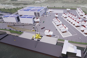 3D visualization of the proposed Siemens Gamesa offshore nacelle facility, to be built in New York state Siemens Gamesa Coeymans NY USA factory