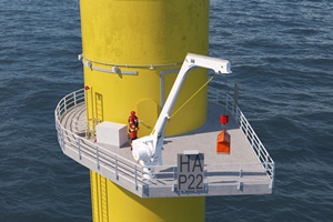 Palfinger delivers cranes for Ishikari offshore wind farm The Palfinger PF 200 fixed boom cranes