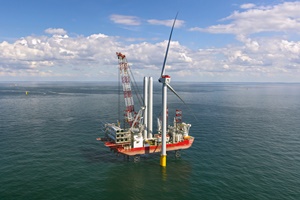 First turbine installed at Hollandse Kust Noord offshore wind park firstturbinehkn