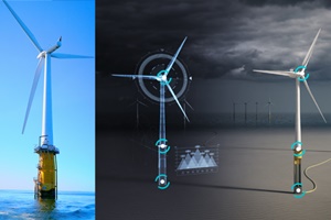 4Subsea installs IoT sensors on floating wind turbine (Photo: Åge Grønningsæter, 4Subsea) 4Subsea installs IoT sensors on floating wind turbine