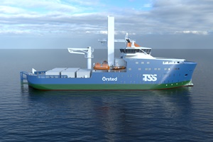 Mock-up of the Service Operations Vessel to be deployed on Ørsted’s Greater Changhua offshore wind farms Taiwan SOV mockup Orsted